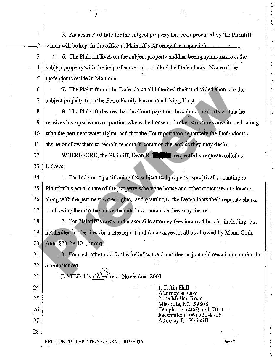 J. Tiffin Hall  Attorney At Law Missoula, MT Office