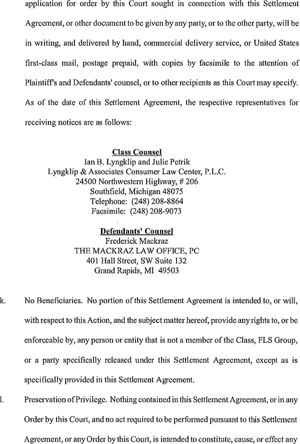 Lyngklip & Associates Consumer Law Center, PLC Southfield, MI Office