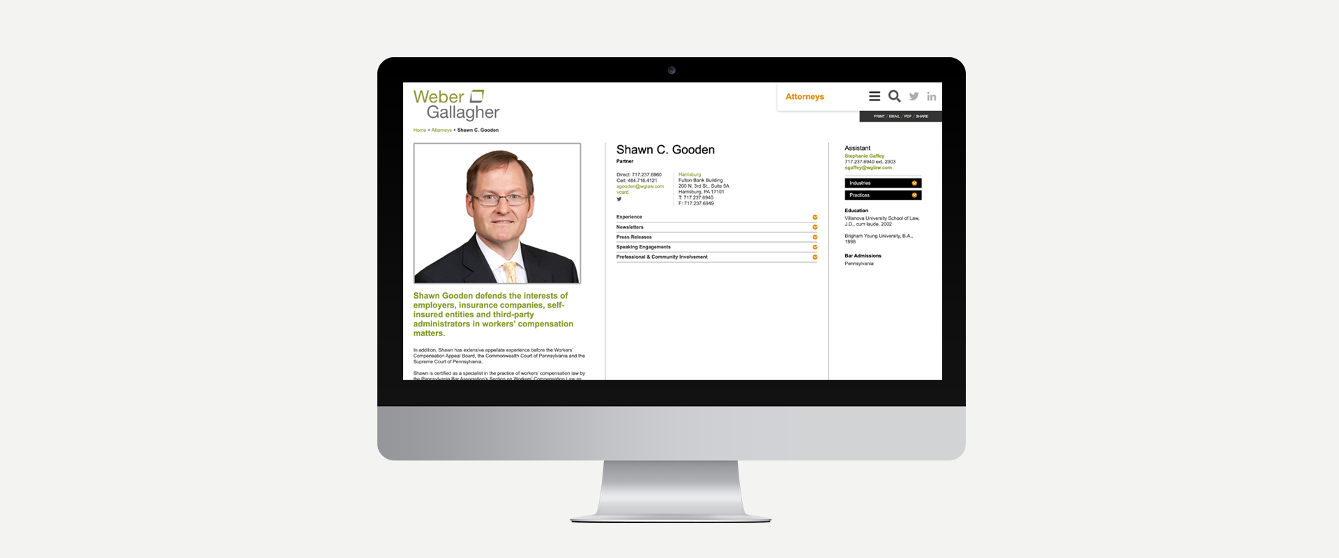 Weber Gallagher Simpson Stapleton Fires & Newby LLP Harrisburg, PA Office