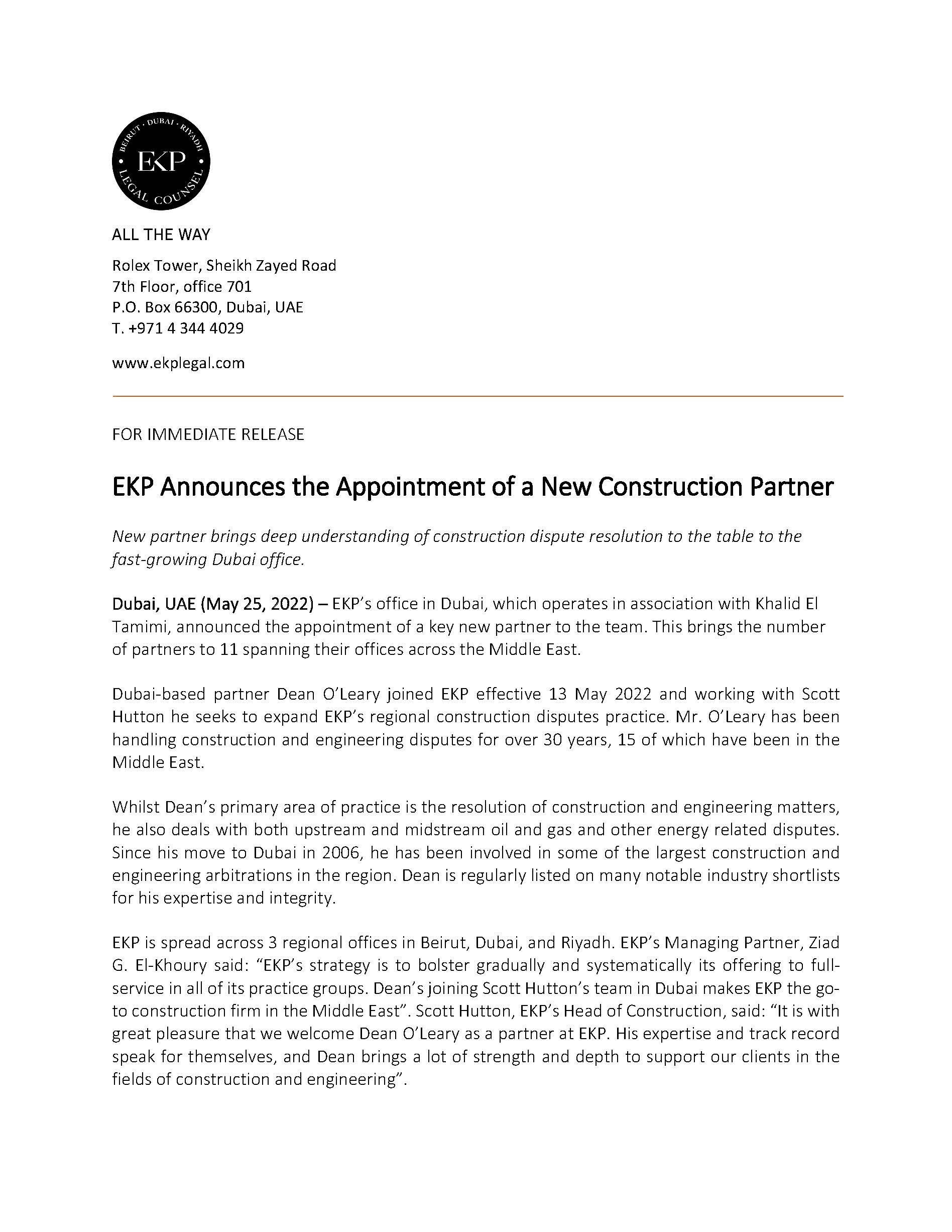 EKP LEGAL Riyadh, Saudi Arabia Office