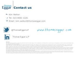 Thomas Eggar LLP Chichester, United Kingdom Office
