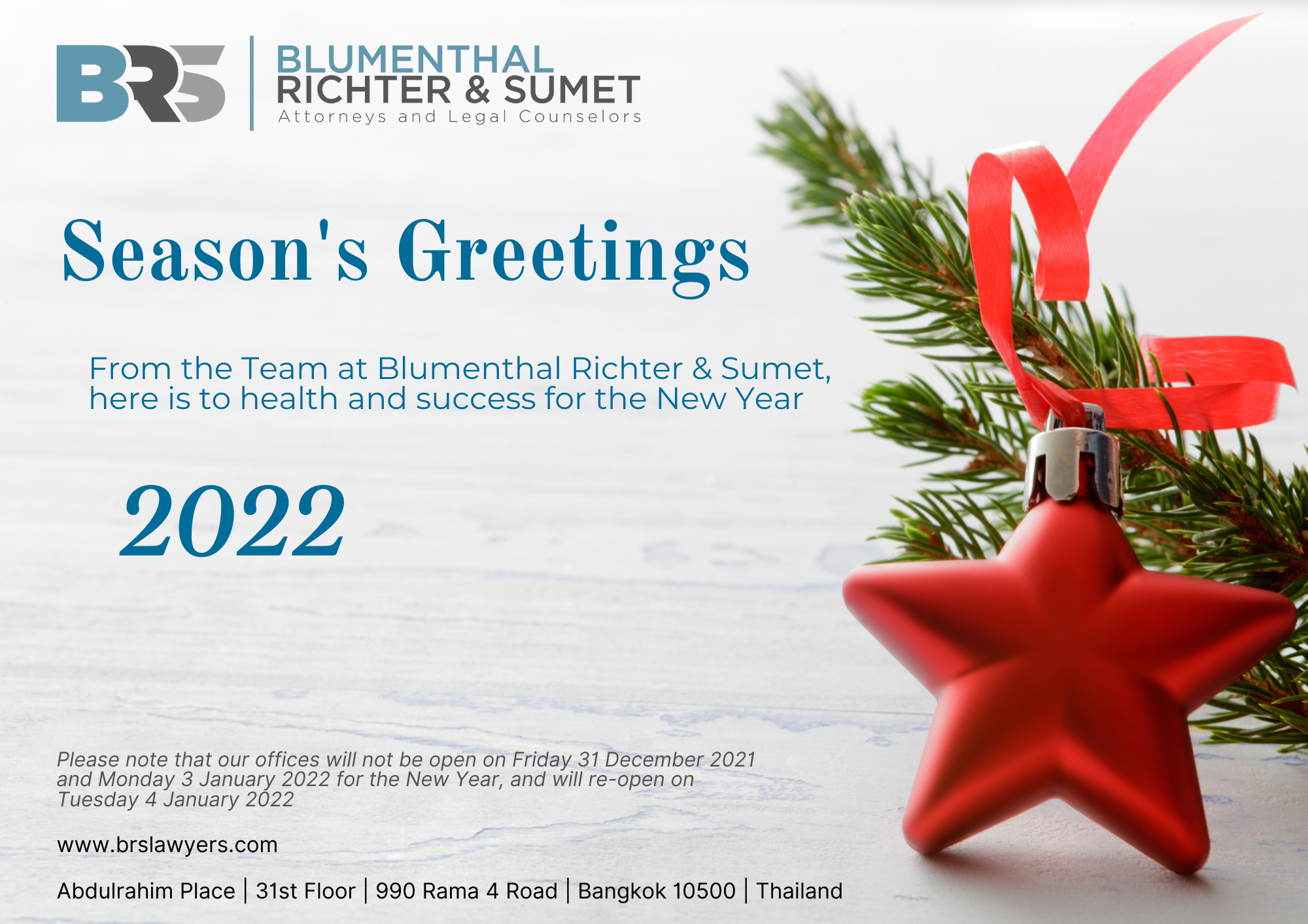 Blumenthal Richter & Sumet Bangkok, Thailand Office
