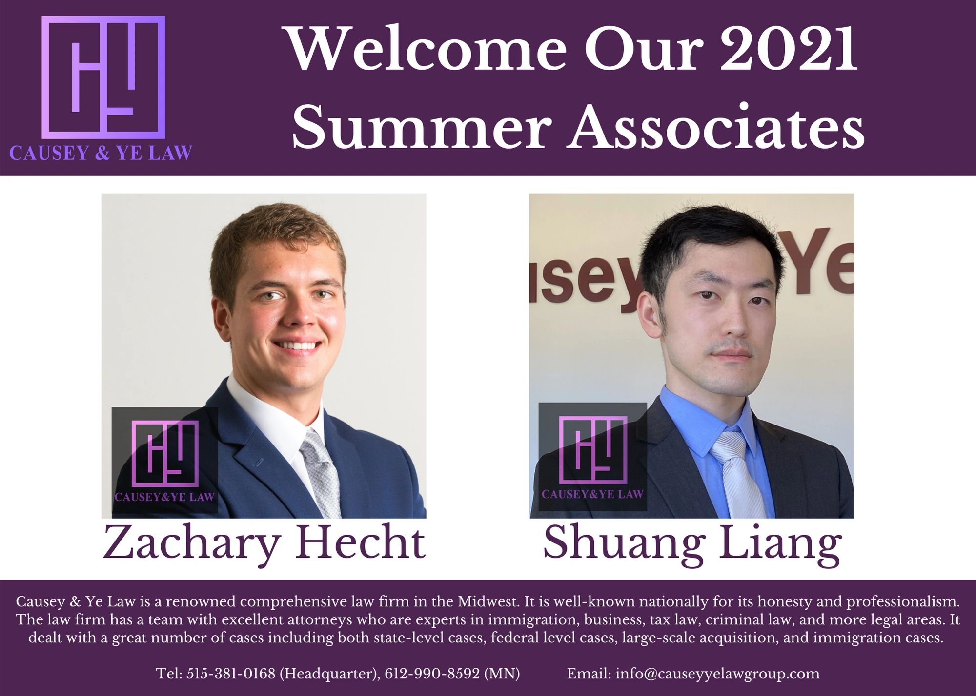 Causey & Ye Law, PLLC Ames, IA Office