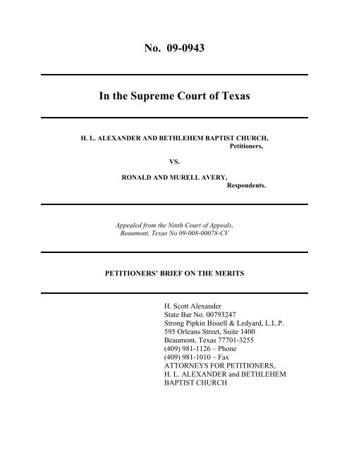 Strong Pipkin Bissell & Ledyard, L.L.P Beaumont, TX Office