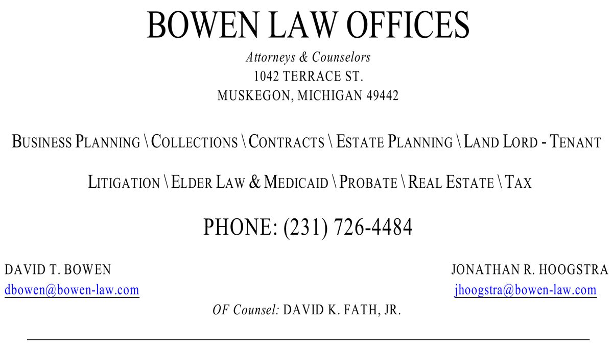 Bowen Law Offices Muskegon, MI Office