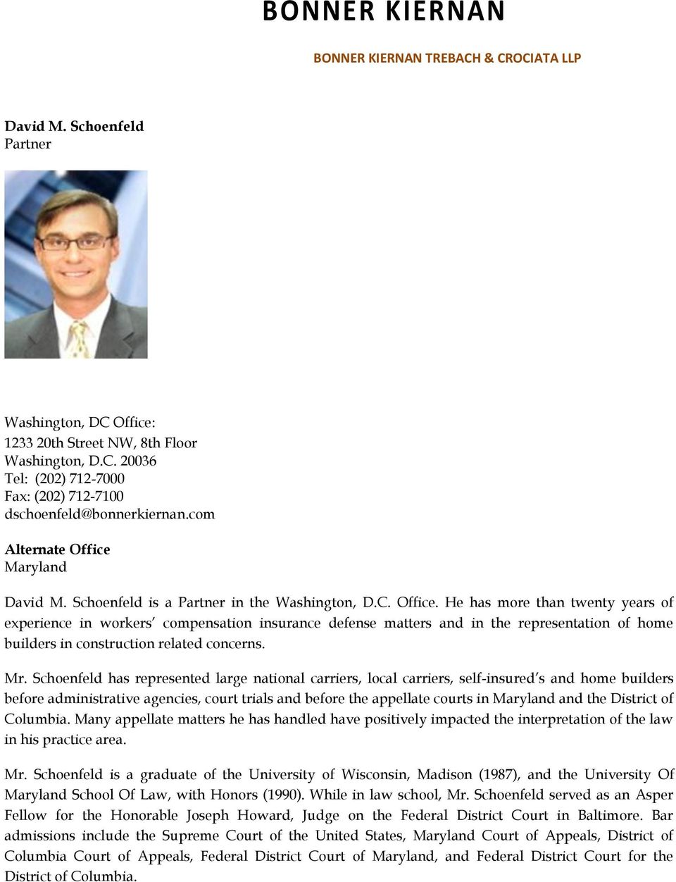 Kiernan Trebach Baltimore, MD Office