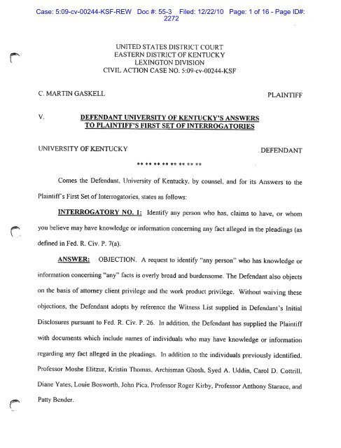 Kriz, Jenkins, Prewitt & Jones, PSC Lexington,  Office