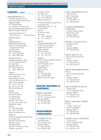 WongPartnership LLP Abu Dhabi, United Arab Emirates Office