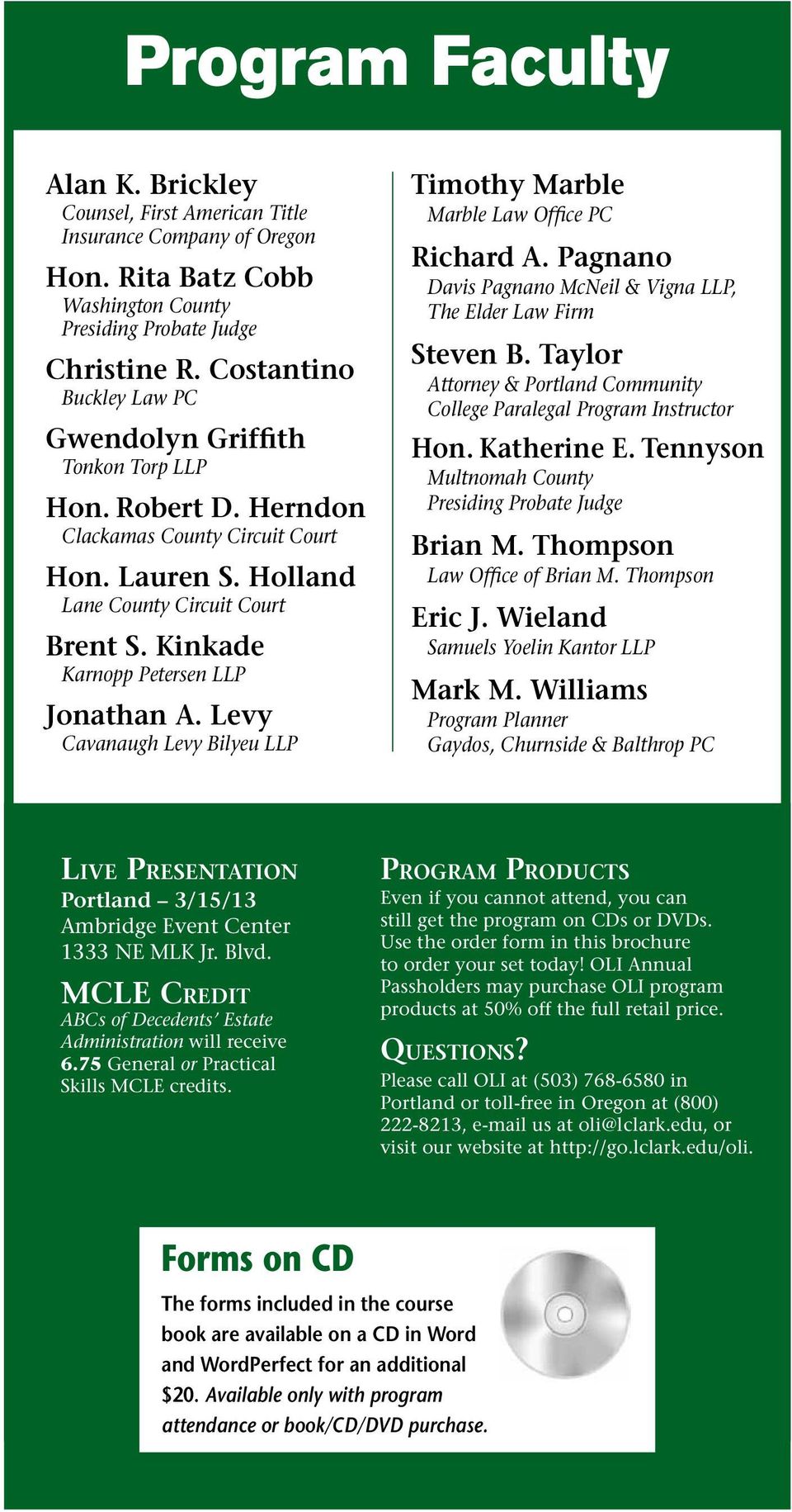 Cavanaugh Levy Bilyeu LLP Portland, OR Office