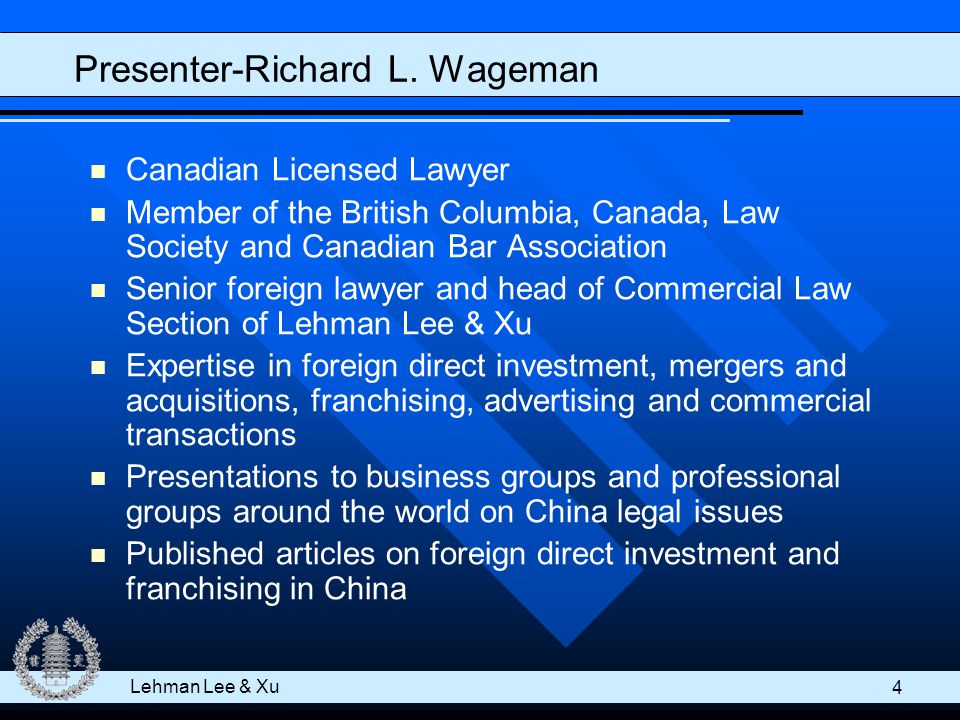Lehman, Lee & Xu Beijing, China Office