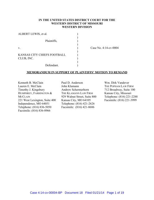 The Popham Law Firm, P.C Kansas City, MO Office