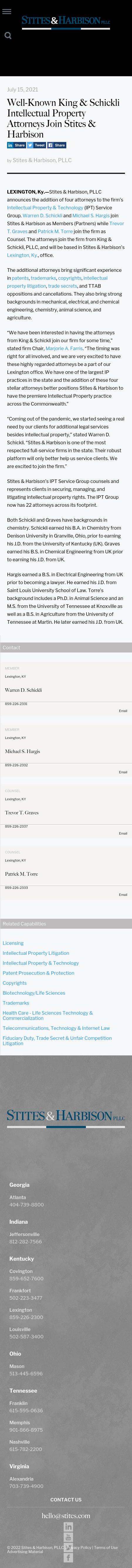 King & Schickli, PLLC Lexington, KY Office