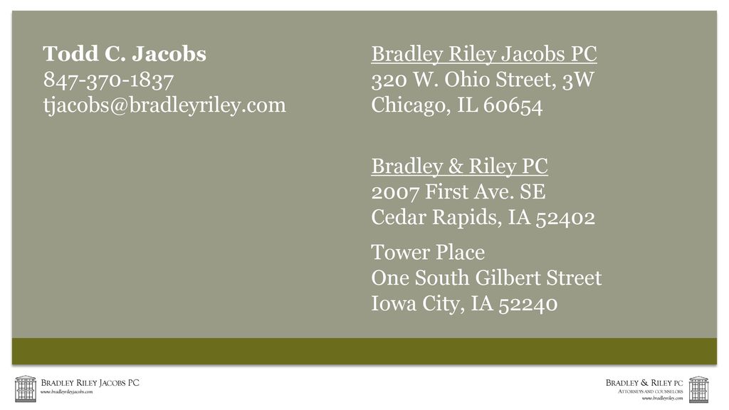 Bradley & Riley PC Chicago, IL Office