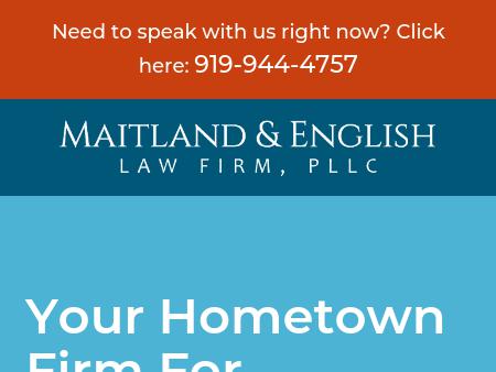 Maitland & English Law Firm, PLLC Durham, NC Office
