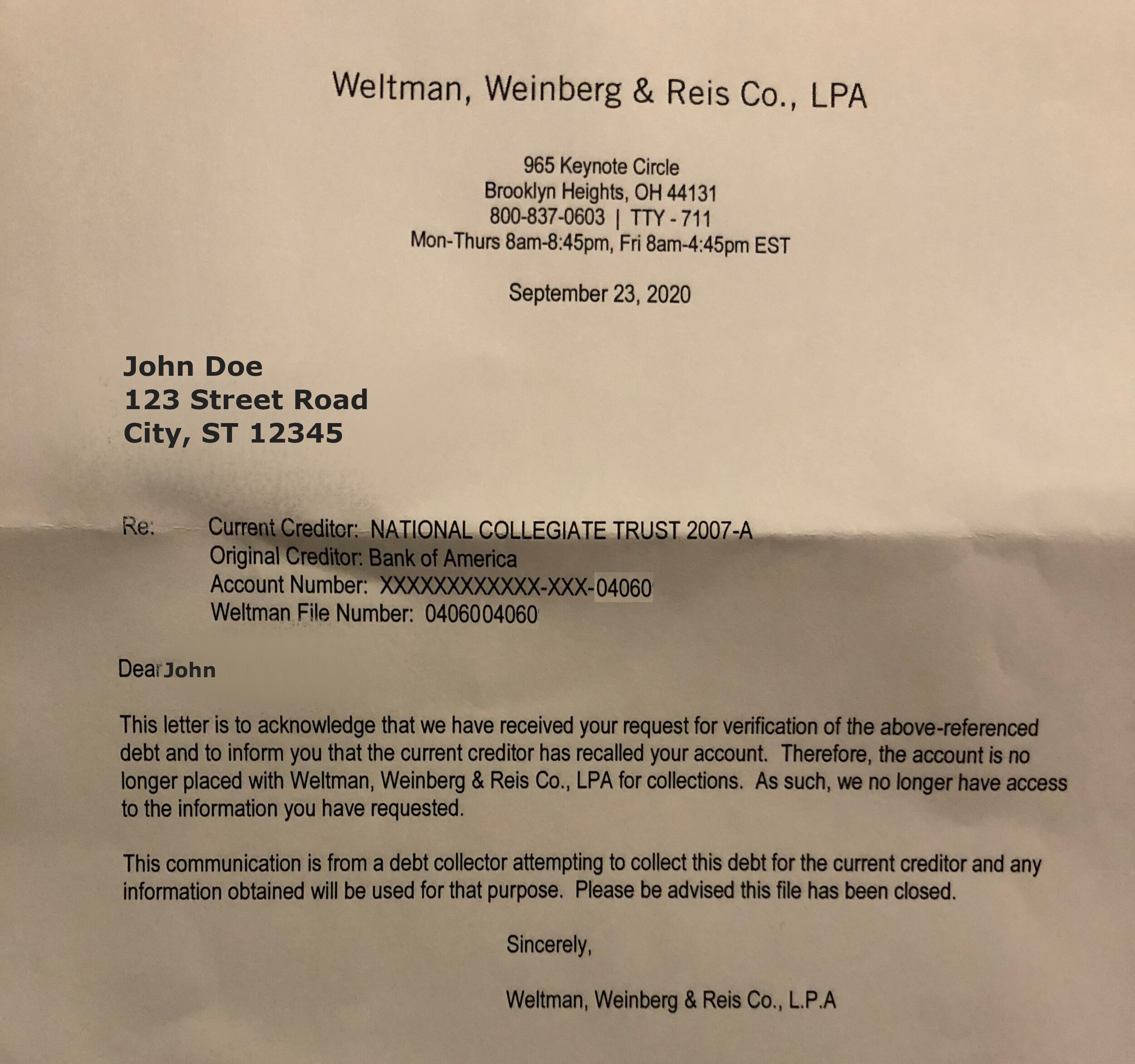 Weltman, Weinberg & Reis Co., LPA Brooklyn Heights, OH Office