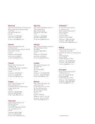 Blake, Cassels & Graydon LLP Montreal, Canada Office