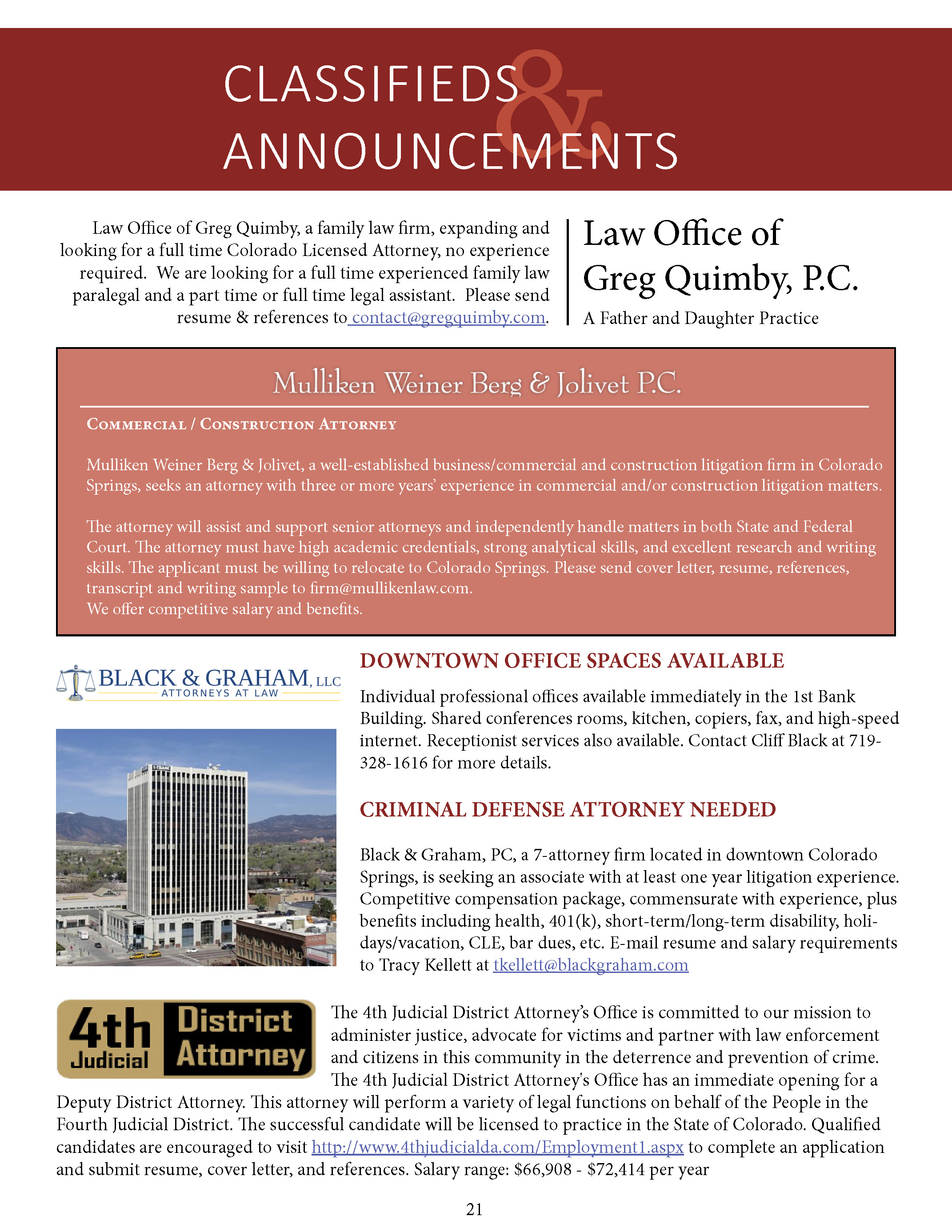 Black, Blink, & Associates LLC Colorado Springs, CO Office