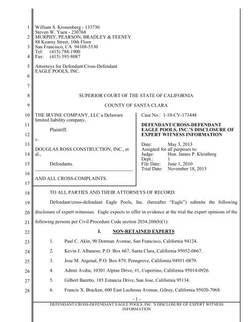 Murchison & Cumming LLP San Ramon, CA Office