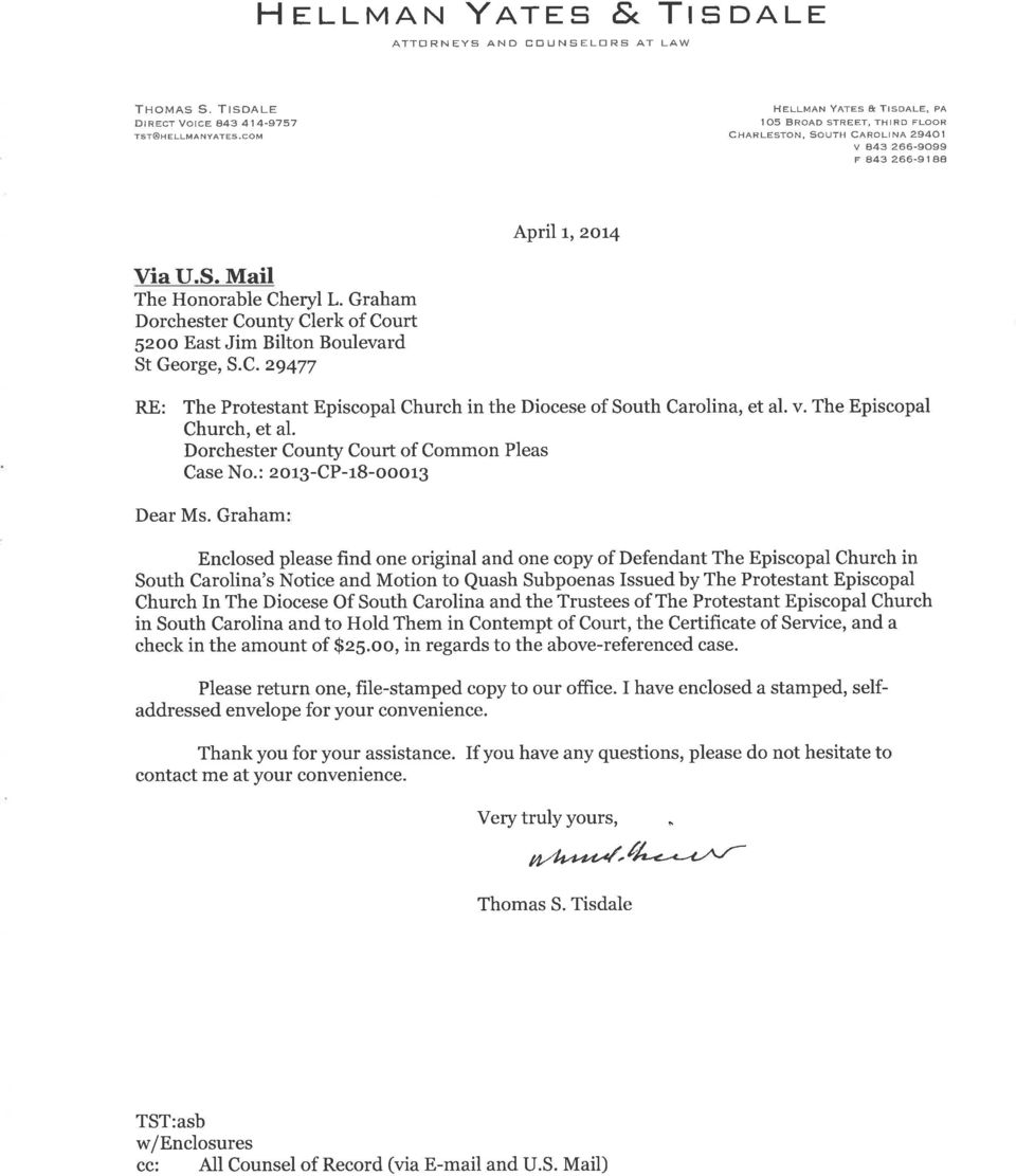 Hellman Yates & Tisdale Charleston,  Office