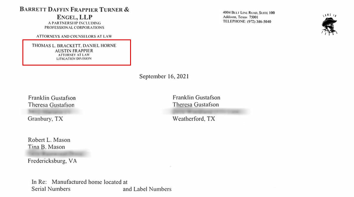 Barrett Daffin Frappier Turner and Engle LLP Addison,  Office