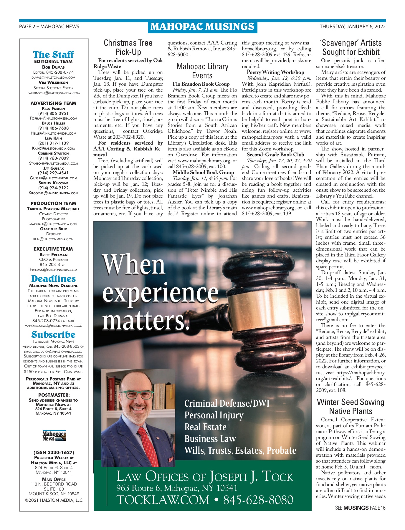 Law Offices of Joseph J. Tock Mahopac, NY Office