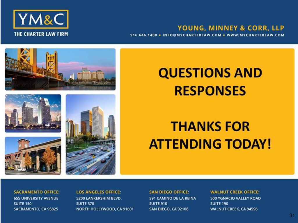 Young, Minney & Corr, LLP San Diego, CA Office