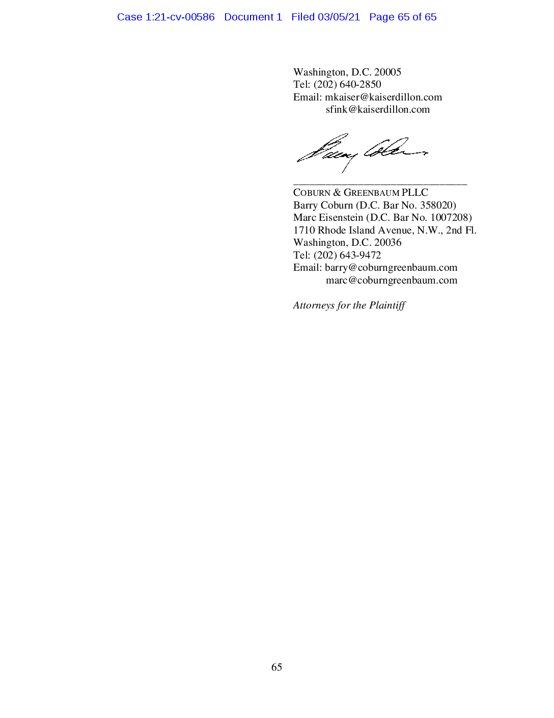 Coburn & Greenbaum PLLC New York City,  Office