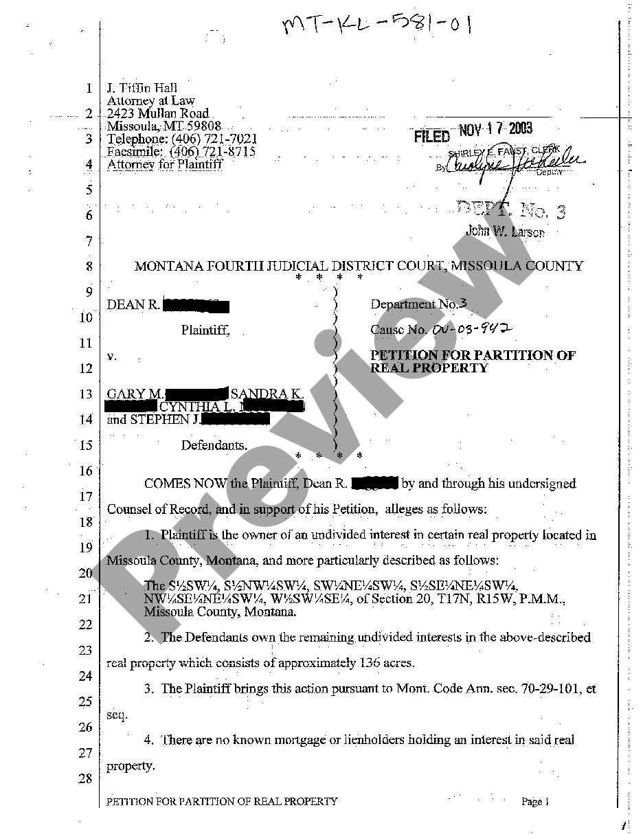 J. Tiffin Hall  Attorney At Law Missoula, MT Office