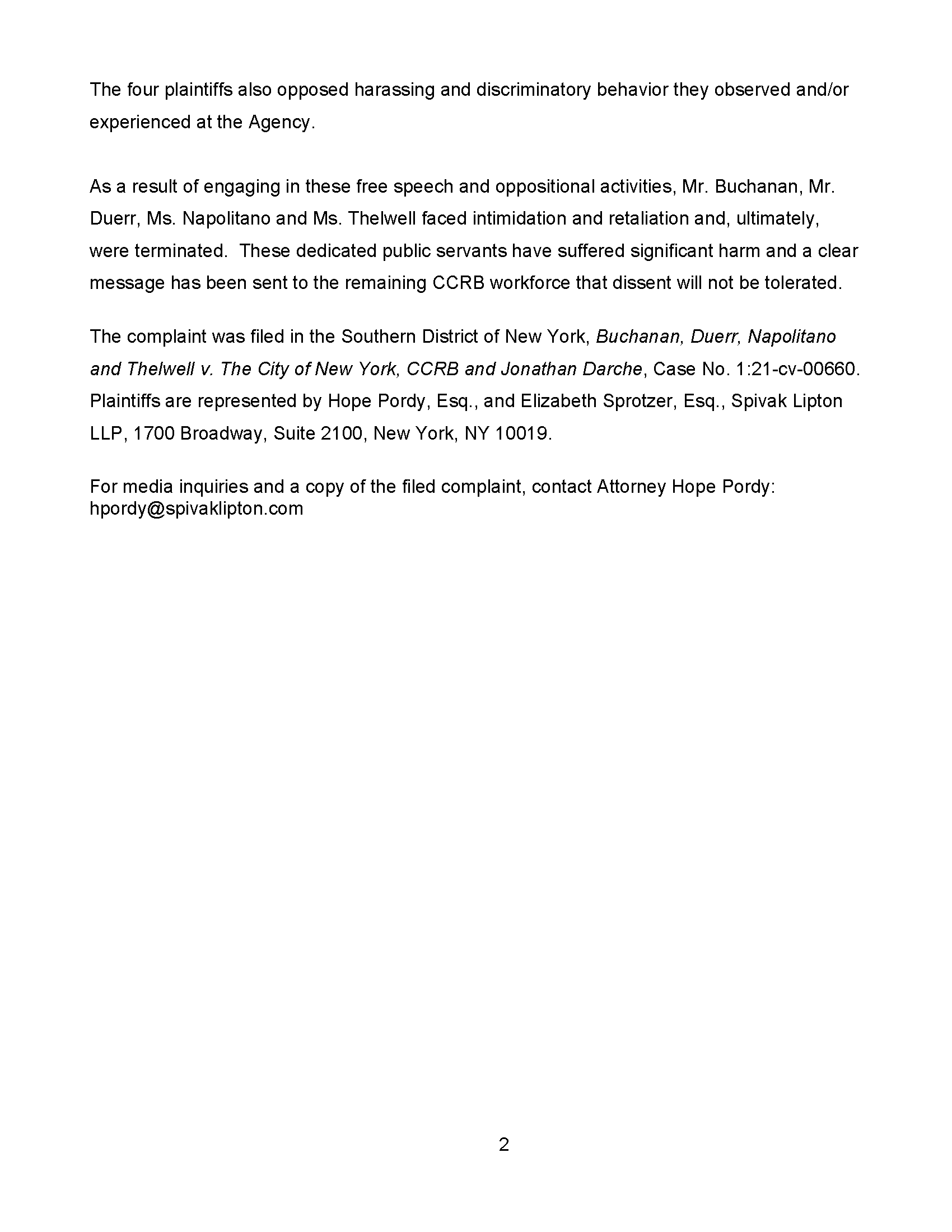 Spivak Lipton LLP New York City,  Office