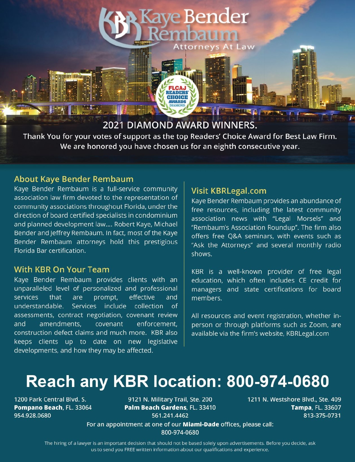 Kaye Bender Rembaum Pompano Beach, FL Office