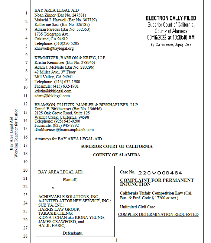 Kemnitzer Barron & Krieg Mill Valley, CA Office