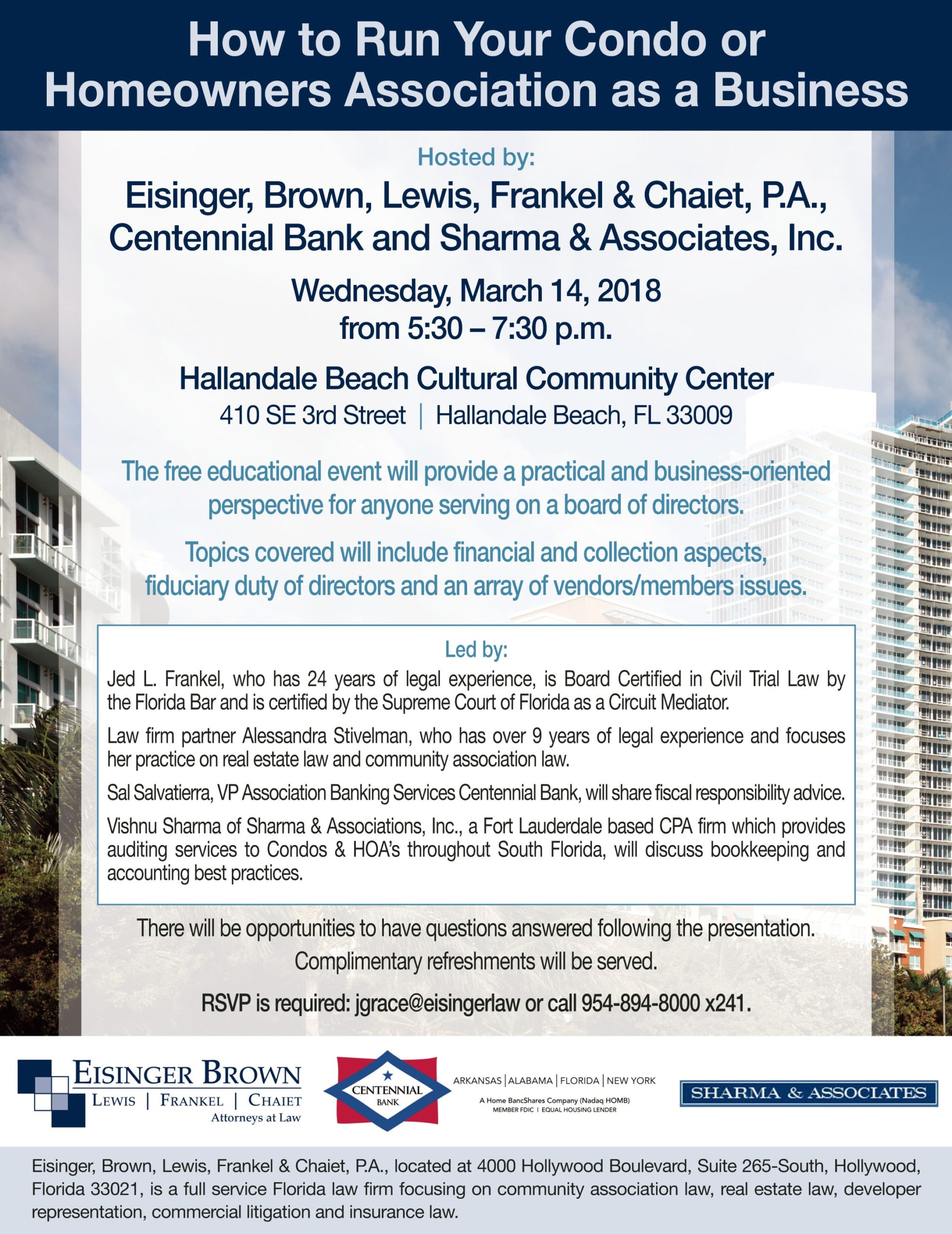 Eisinger Law | NetProfession Hollywood, FL Office