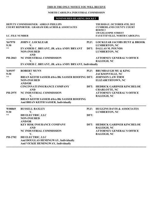 Hedrick Gardner Kincheloe & Garofalo LLP Raleigh, NC Office