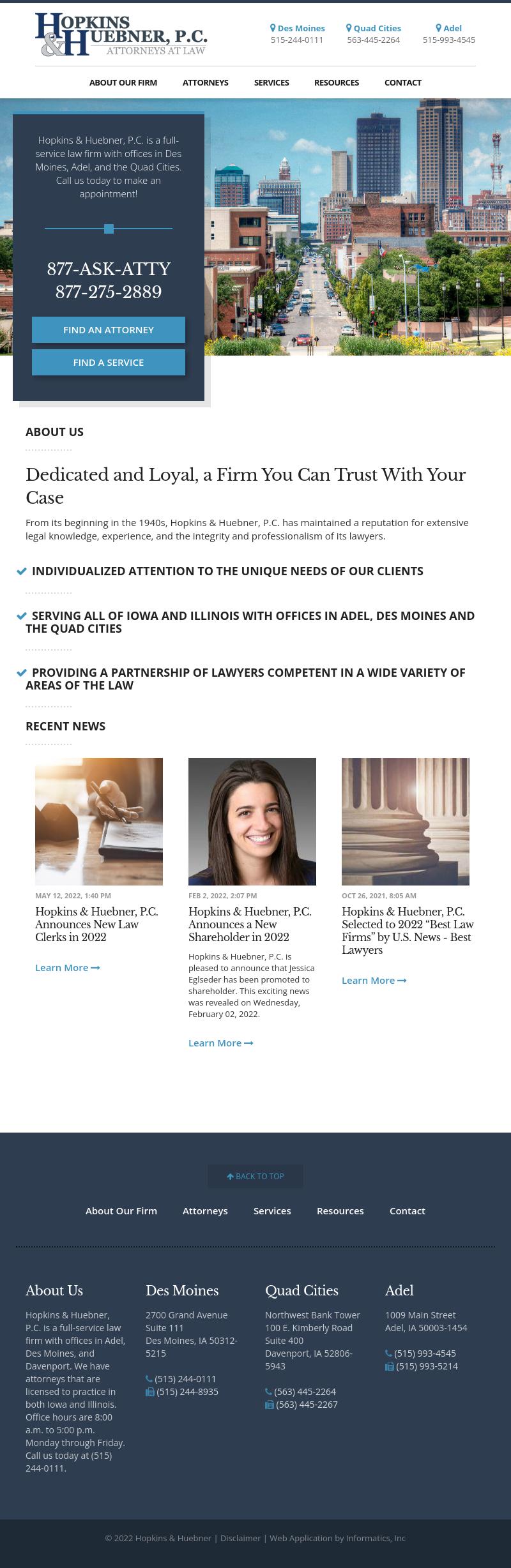 Hopkins & Huebner Adel, IA Office