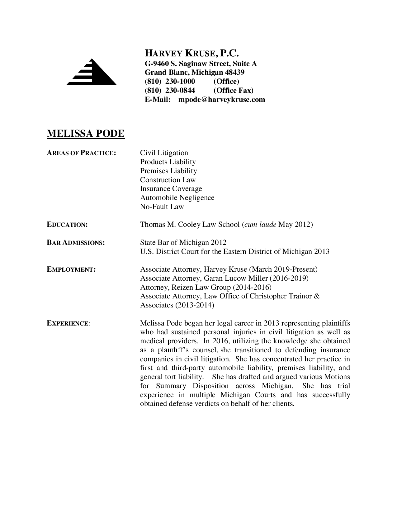 Garan Lucow Miller, PC Grand Blanc, MI Office