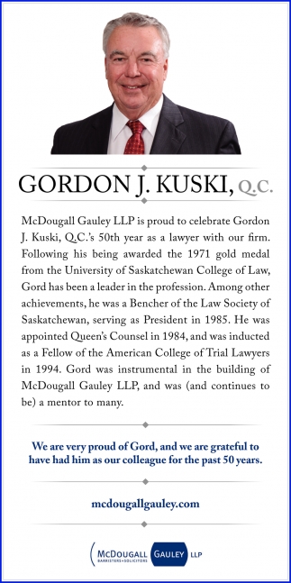 Mcdougall Gauley, Barristers & Solicitors Regina, Canada Office
