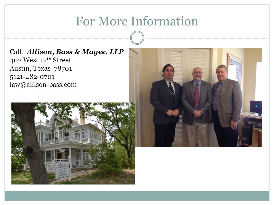 Allison, Bass &  Magee, LLP Austin, TX Office