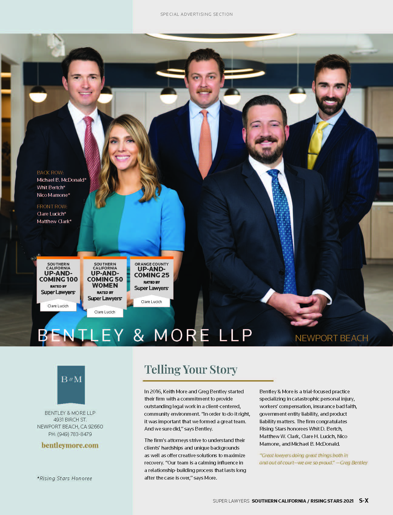 Bentley & More LLP Newport Beach, CA Office