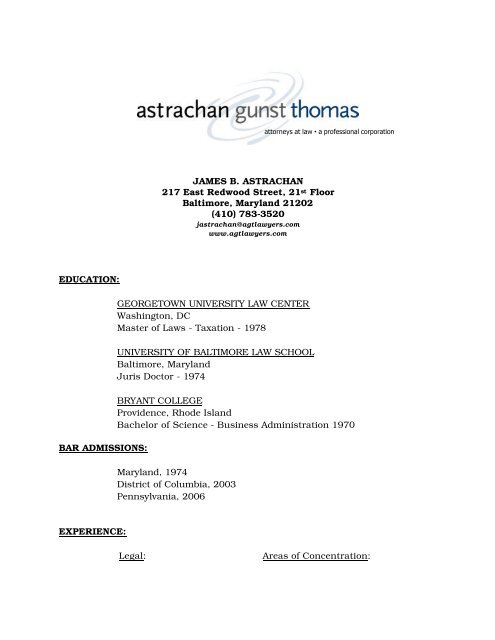 Astrachan Gunst Thomas, P.C Baltimore, MD Office