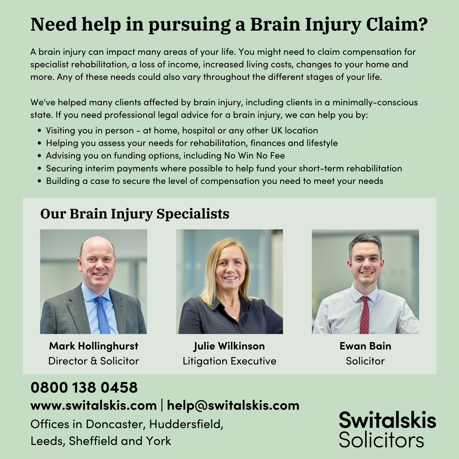 Switalskis Solicitors LLP Doncaster, United Kingdom Office