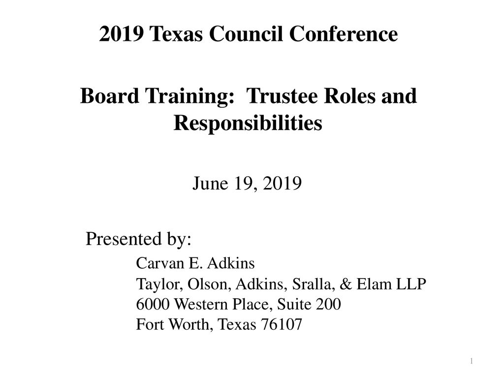 Taylor, Olson, Adkins, Sralla & Elam LLP Fort Worth, TX Office