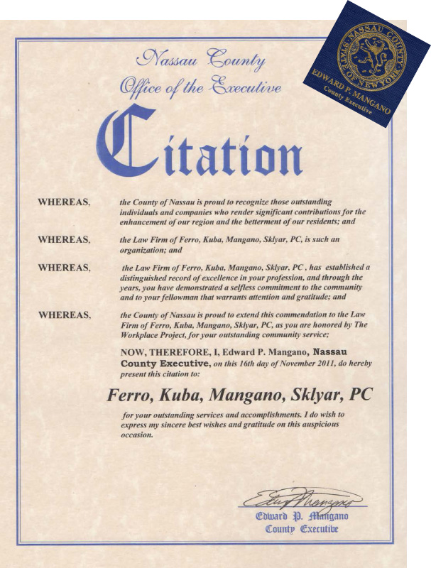 Ferro Kuba Mangano PC Hauppauge, NY Office