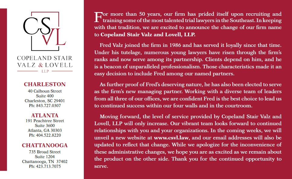 Copeland Stair Valz & Lovell, LLP Columbus, GA Office