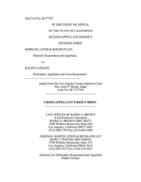 Greines, Martin, Stein & Richland, LLP Los Angeles, CA Office