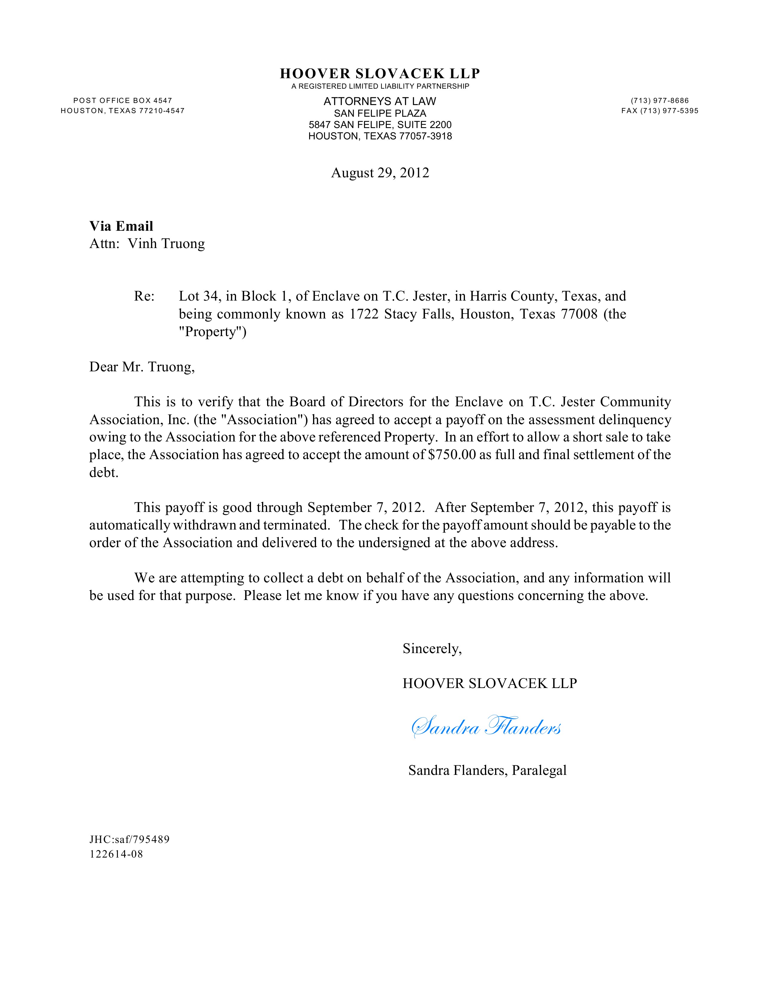 Hoover Slovacek LLP Houston, TX Office