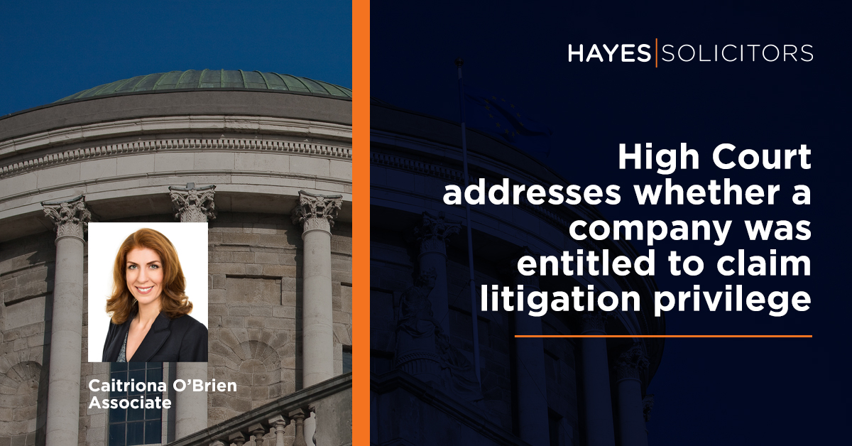 Hayes solicitors Dublin, Ireland Office
