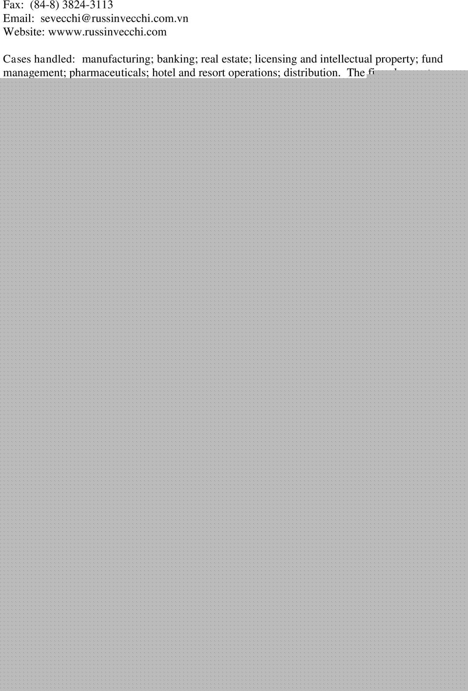 Tilleke & Gibbins International Ltd Ho Chi Minh City, Vietnam Office