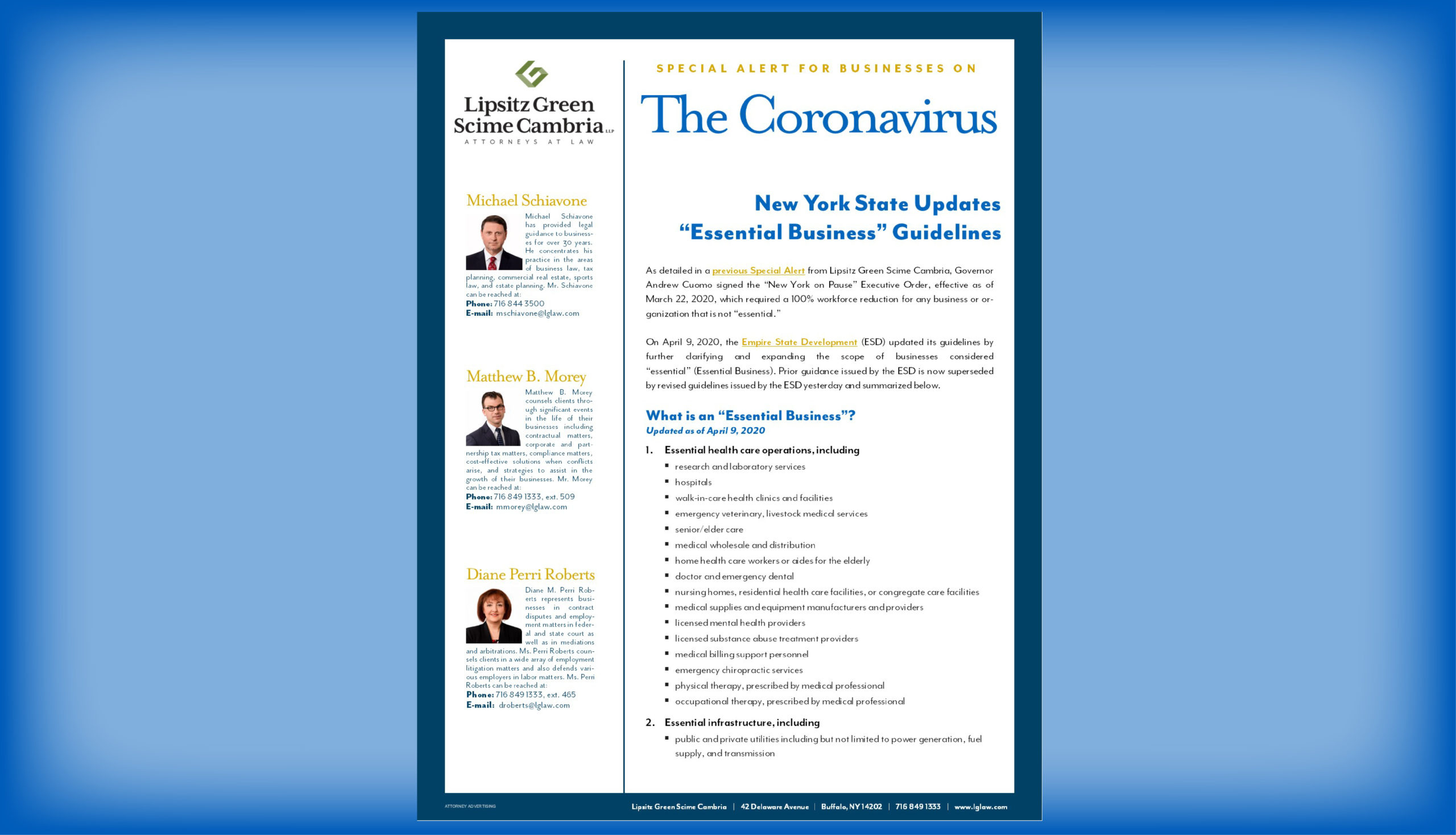 Lipsitz Green Scime Cambria, LLP Buffalo, NY Office