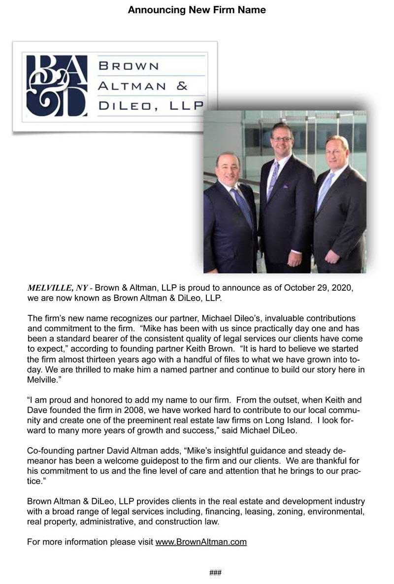 Brown, Altman & Dileo, LLP Garden City, NY Office