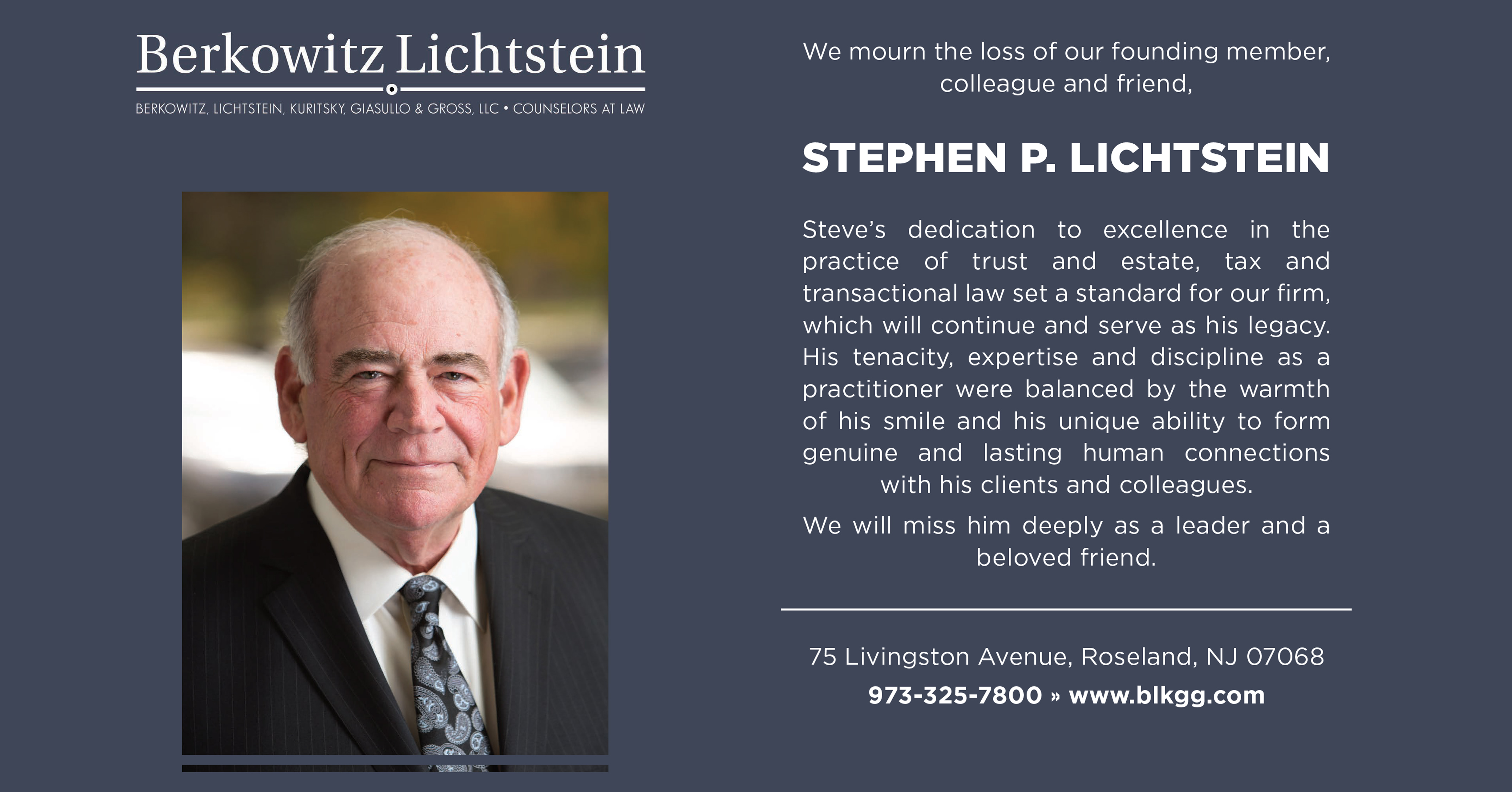 Berkowitz, Lichtstein, Kuritsky, Giasullo & Gross, LLC Roseland, NJ Office